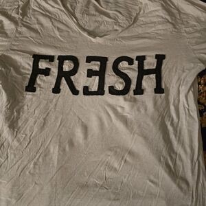 Classic White Tee with Bold 'FRESH' Graphic